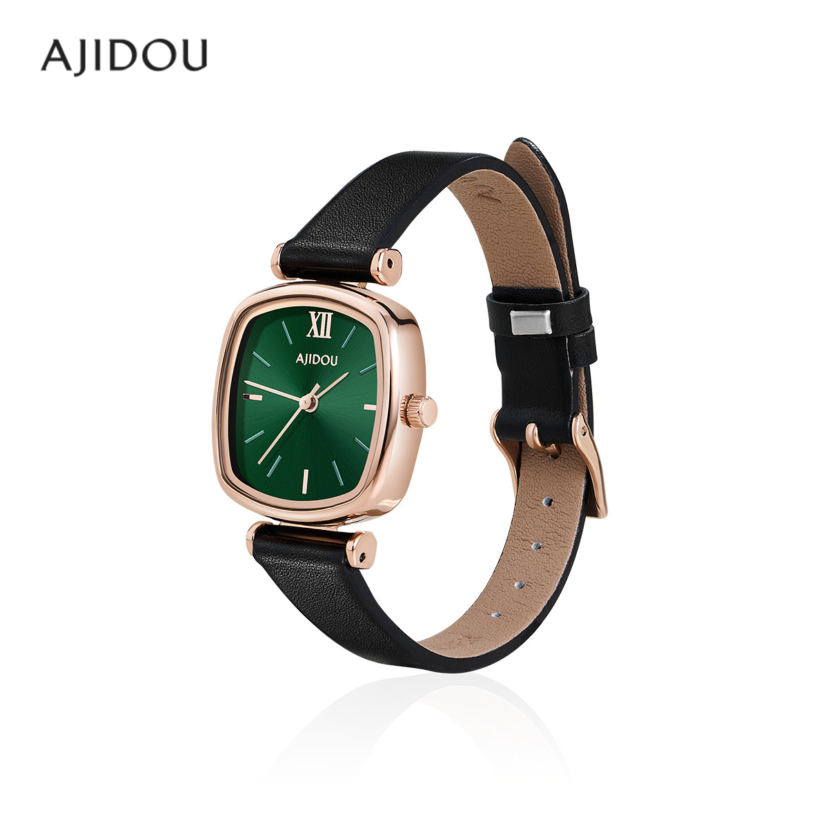 阿吉豆手表简约精致简约皮质腕表