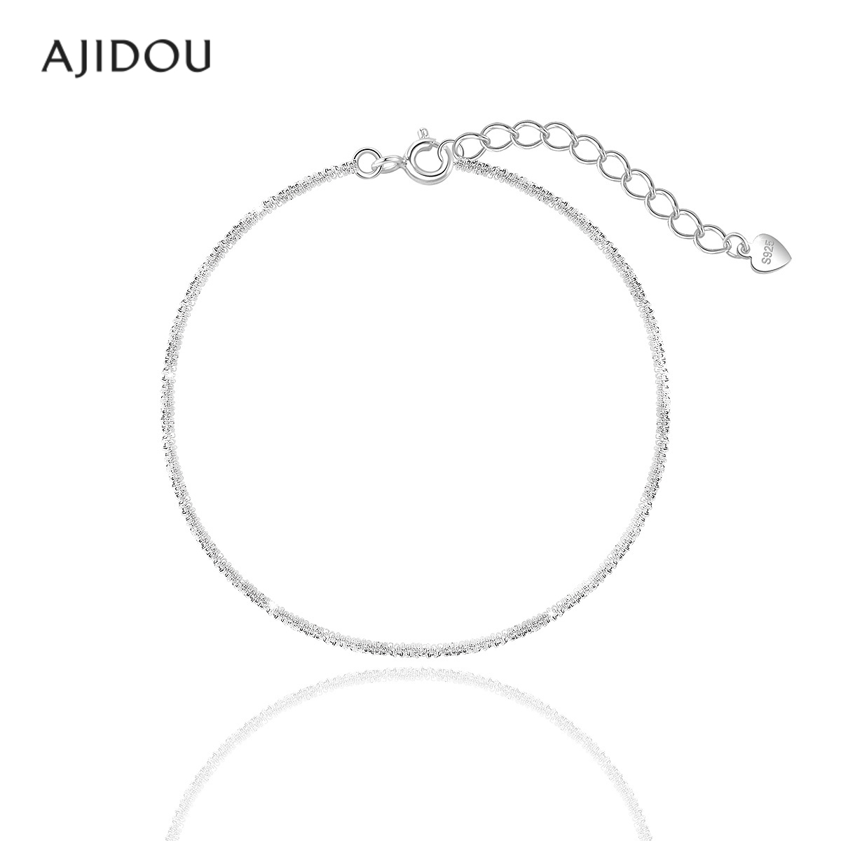 阿吉豆手饰925银闪耀碎银子手链