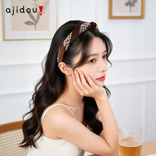 阿吉豆发箍高颅顶小花宽头箍女