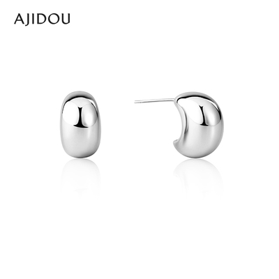阿吉豆小银豆耳钉925银针欧美风