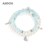 AJIDOU阿吉豆手链女款 时尚 珍珠手串气质简约串珠手饰小众轻奢饰品