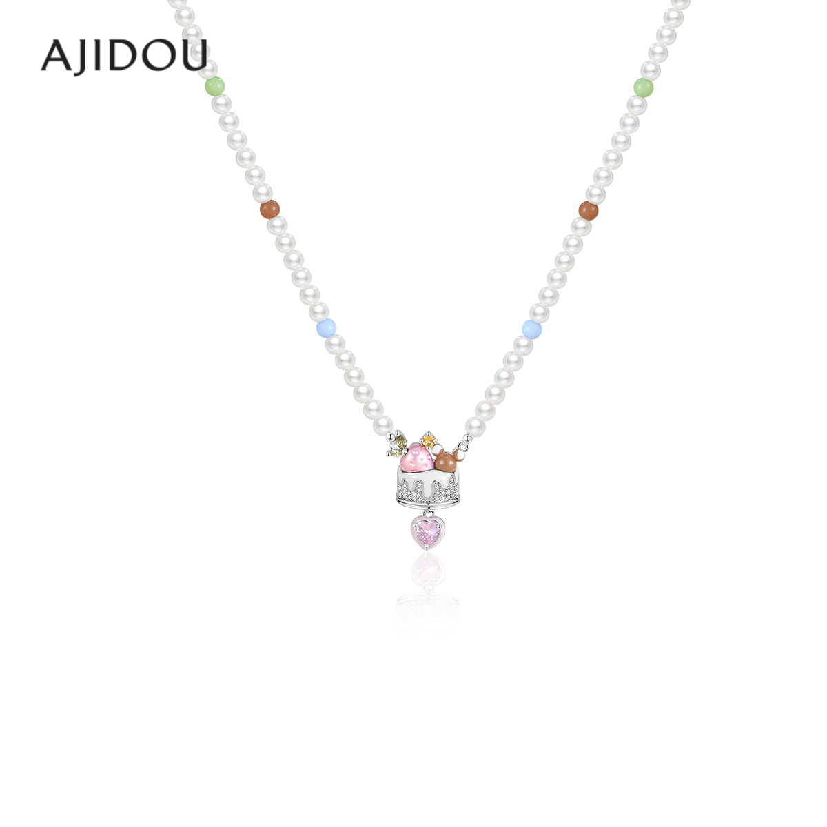 阿吉豆项链女施家珍珠锁骨链