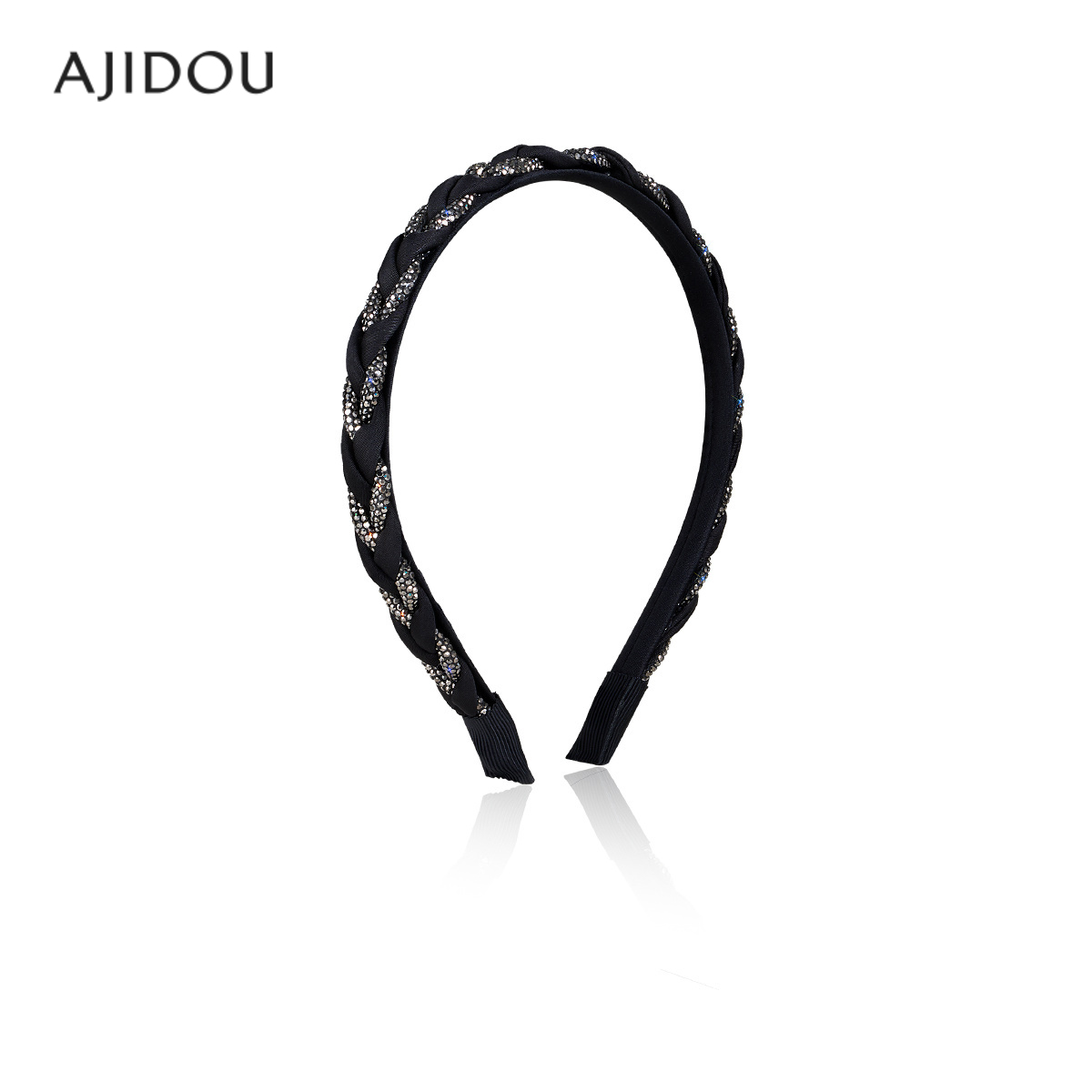 AJIDOU阿吉豆发饰女款黑色高颅顶细头箍