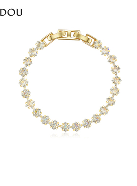 阿吉豆手链多彩锆石多巴胺手链女