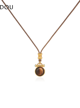 AJIDOU阿吉豆项链女虎眼石吊坠