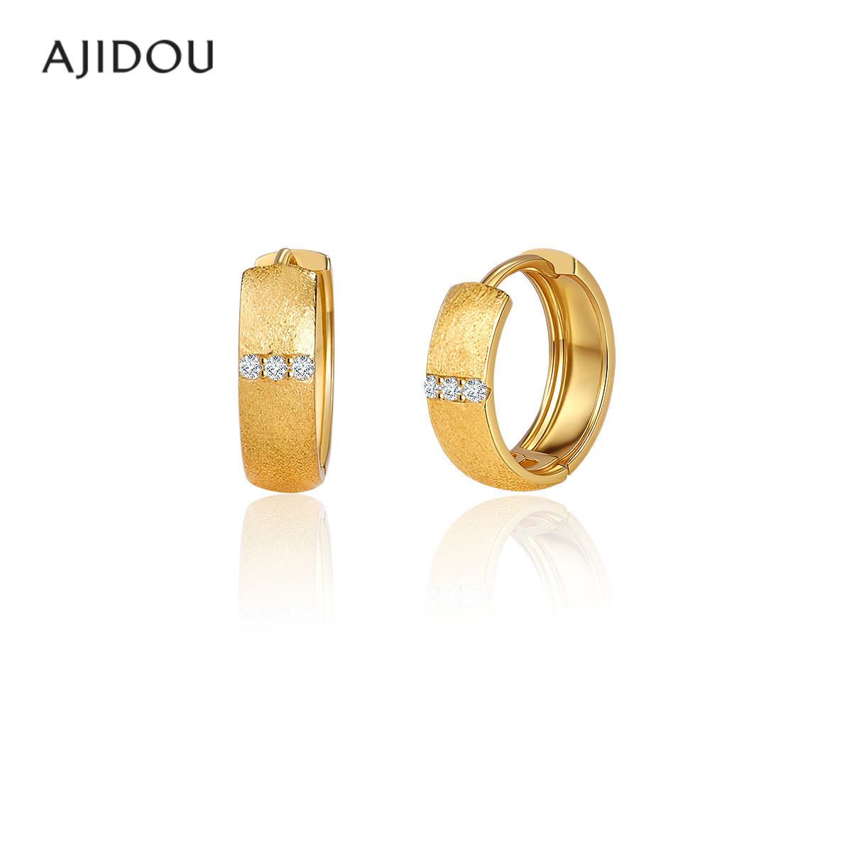 AJIDOU阿吉豆女金色S925纯银复古圈圈百搭通勤小耳圈耳扣耳环耳饰,饰品/流行首饰/时尚饰品新,耳环,淘宝优惠券,粉丝福利购,淘宝优惠卷