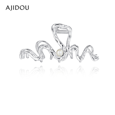 AJIDOU阿吉豆发饰女款飘带波浪大抓夹