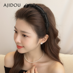 AJIDOU阿吉豆发箍女款 齿梳头箍防滑高颅顶发箍轻奢发卡高级感发饰