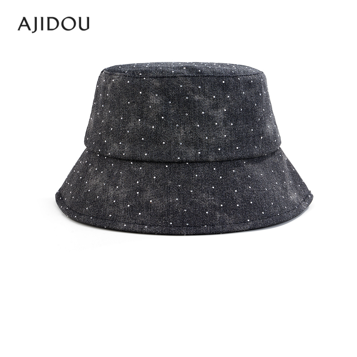 AJIDOU阿吉豆女款灰色波点渔夫帽