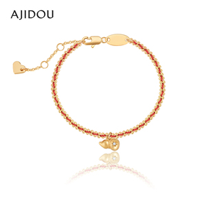 AJIDOU阿吉豆红绳手链女款葫芦马年本命年编织新年礼物手绳手饰品