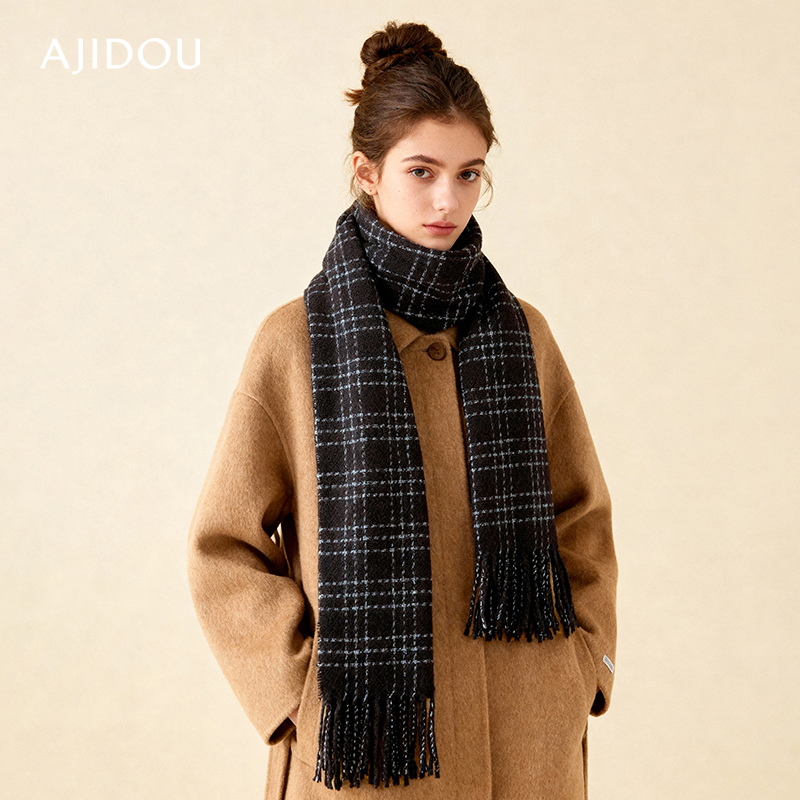 阿吉豆围巾女秋冬加厚保暖围脖