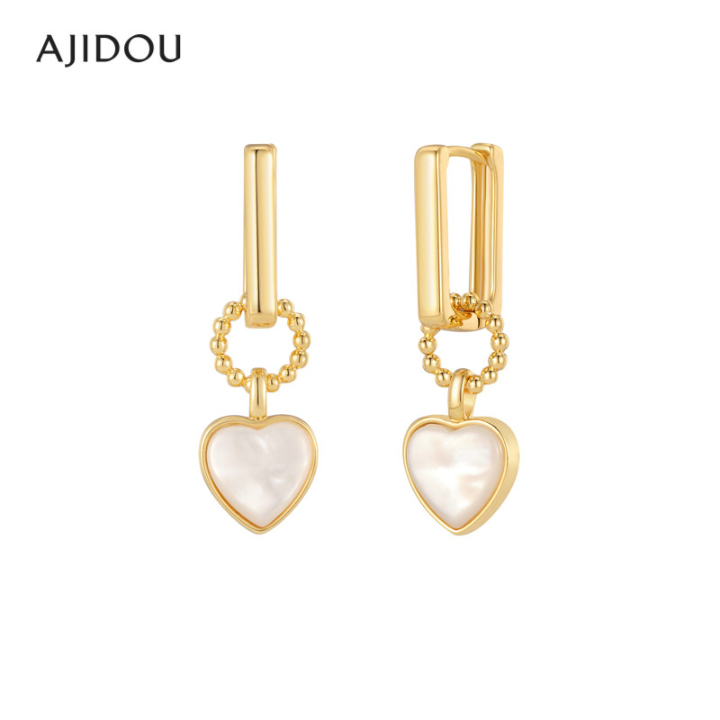 AJIDOU阿吉豆耳环女时尚贝壳爱心设计时尚百搭柔美耳钉耳饰,饰品/流行首饰/时尚饰品新,耳环,淘宝优惠券,粉丝福利购,淘宝优惠卷