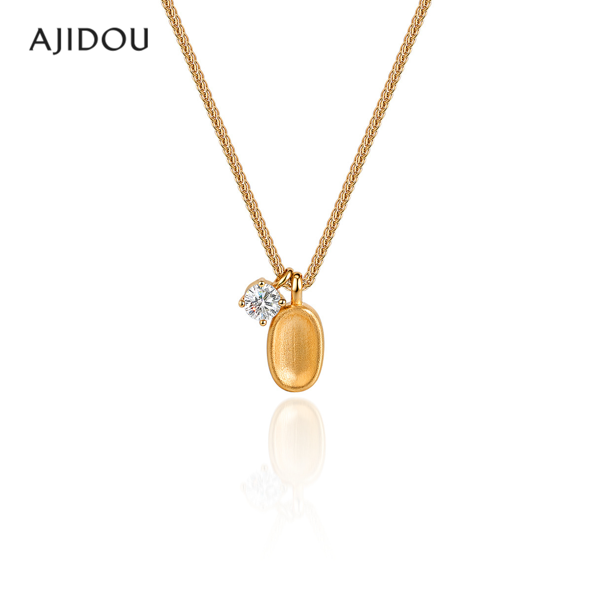 阿吉豆项链女款金色锁骨链毛衣链