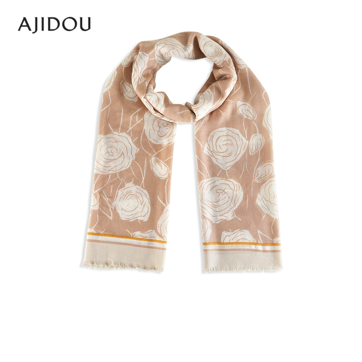 AJIDOU阿吉豆围巾女时尚柔软丝巾