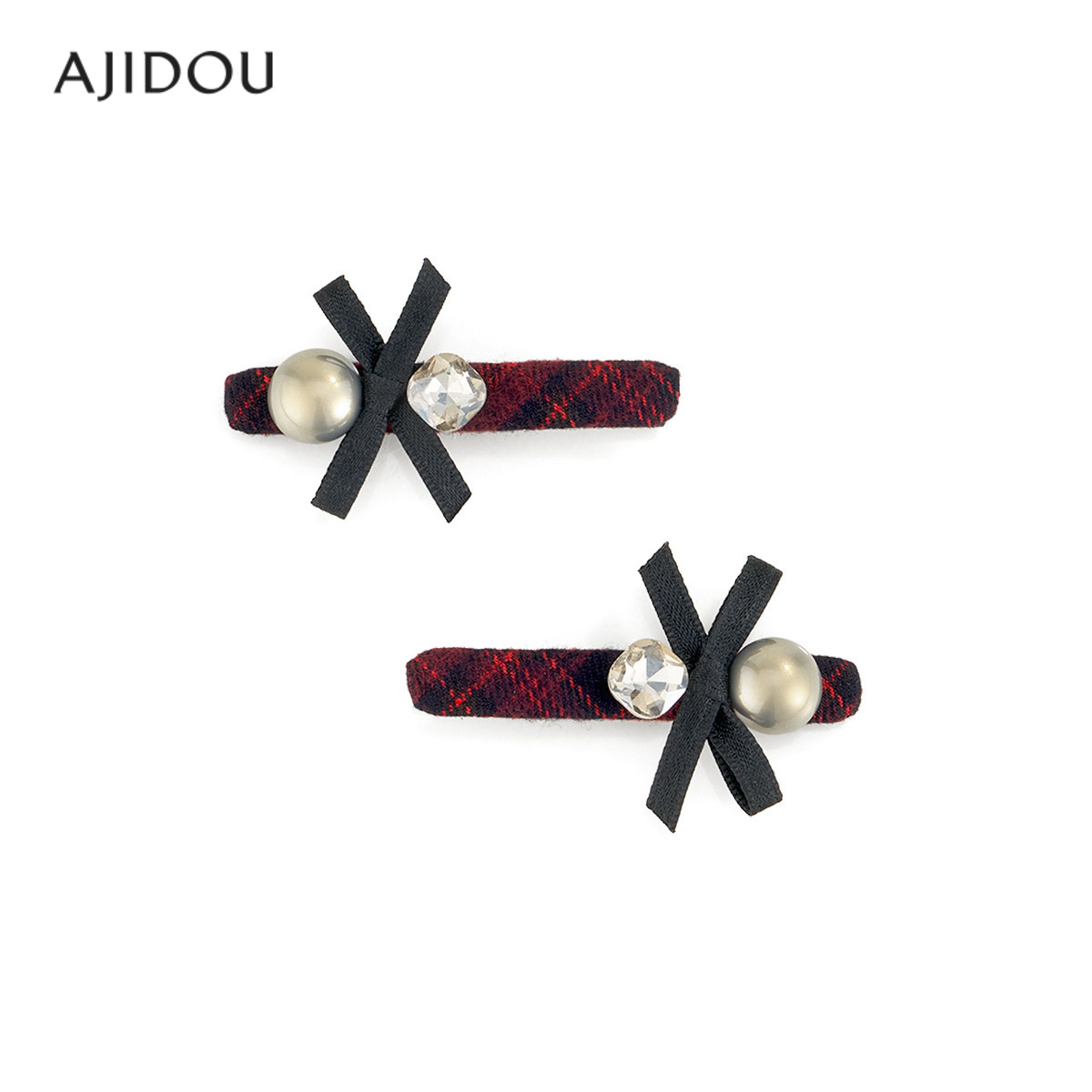 AJIDOU阿吉豆发饰女小香风侧边夹蝴蝶结轻奢发夹高级感鸭嘴夹发卡,饰品/流行首饰/时尚饰品新,发饰,淘宝优惠券,粉丝福利购,淘宝优惠卷