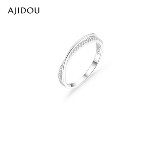 AJIDOU阿吉豆戒指女款S925银时尚简约百搭通勤指环高级感轻奢尾戒