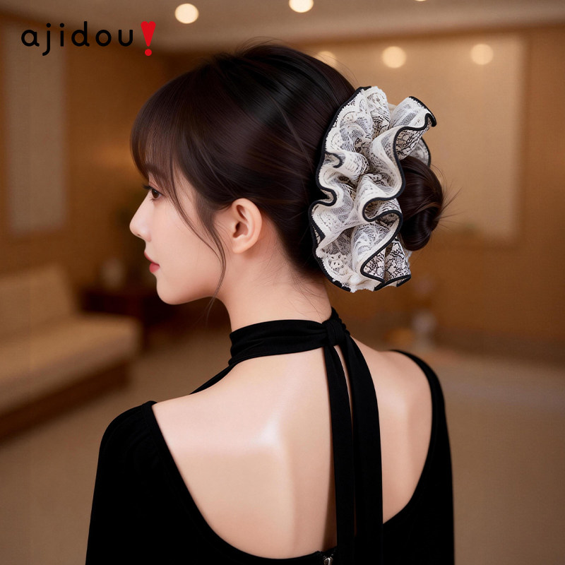 AJIDOU阿吉豆时尚甜美发圈高颅顶高级发卡洋气扎头绳时尚大肠发圈