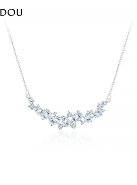 阿吉豆项链女紫藤花微笑锁骨链