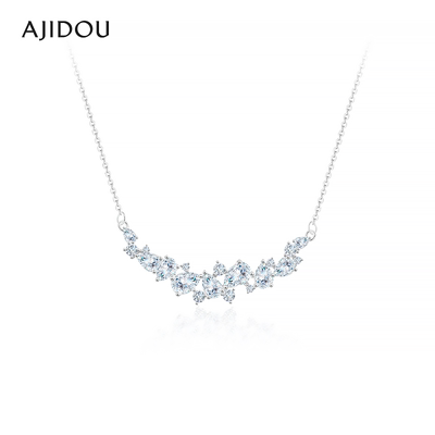 阿吉豆项链女紫藤花微笑锁骨链