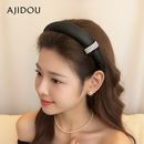赵露思同款 发箍阿吉豆黑色珍珠头箍女高颅顶压发头饰洗脸发箍轻奢