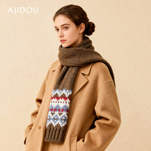 阿吉豆配饰女款柔软丝巾围巾披肩