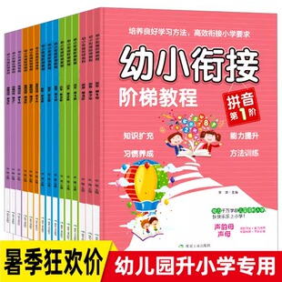 幼小衔接阶梯教程整合教材全套15册拼音拼读训练基础看图说话儿童识字书数学启蒙思维训练书籍学前班幼儿园大班幼升小小学入学准备
