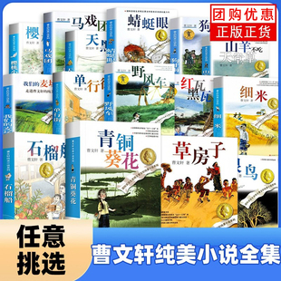 全套15册曹文轩纯美小说系列全集草房子青铜葵花根鸟狗牙雨山羊不吃天堂草石榴船樱桃小庄细米野风车天黑了我们的麦场主蜻蜓眼原著