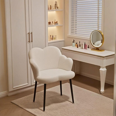 化妆椅可爱风网红花瓣椅化妆台专用凳子家用懒人沙发椅时尚靠背椅