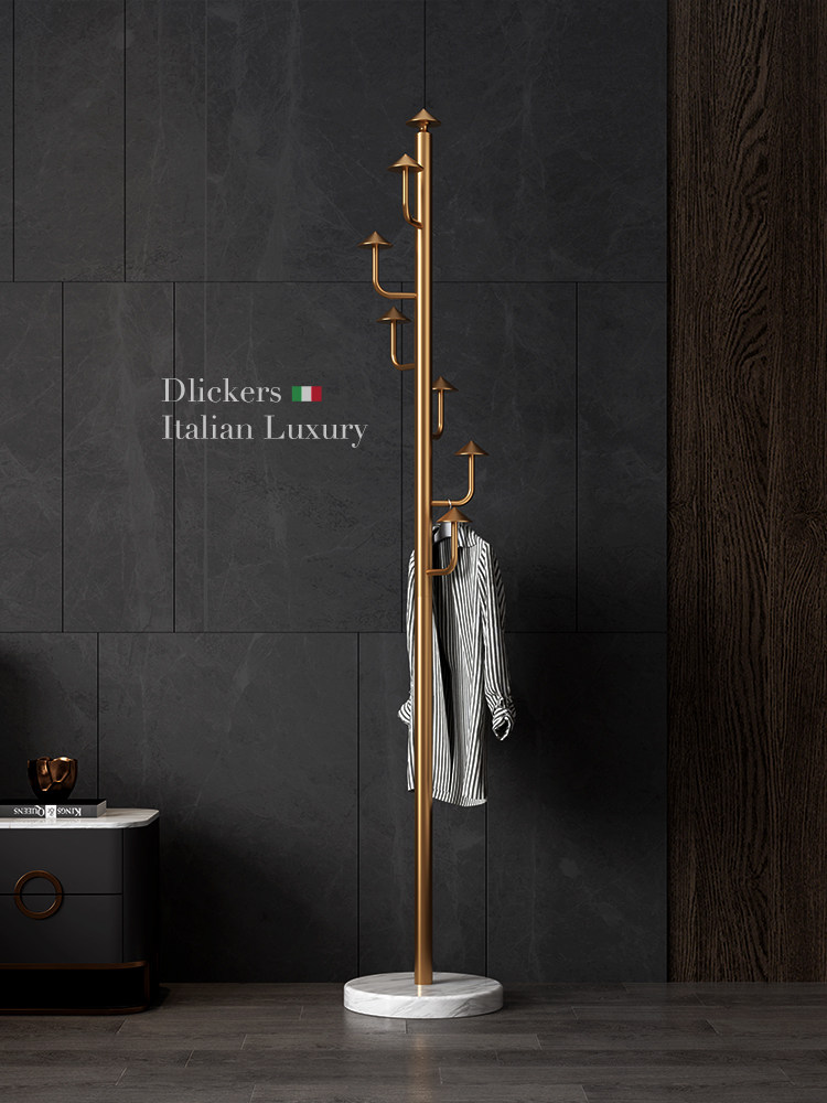 Italian light luxury hangers Floor-to-ceiling hangers Bedroom net red hangers shelves Household clothes simple coat rack