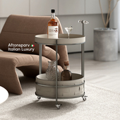 意式 边几移动茶几茶桌小桌子迷你角几小圆桌沙发边桌床边桌小推车