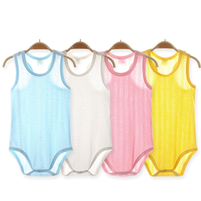 宝宝纯棉包屁衣薄款网眼无骨睡衣