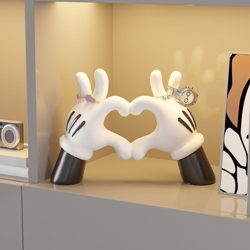 米奇手比心可以酒柜电视柜装饰品