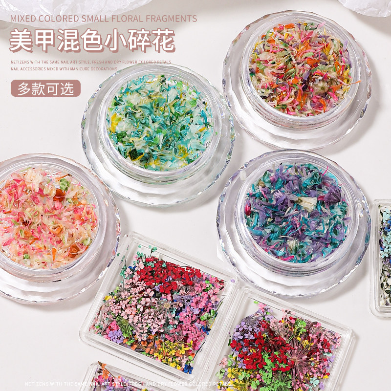 美甲干花饰品2026网红爆款图片