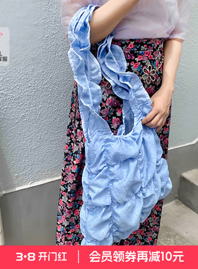 casselini26年新款绵绵提花单肩包小众设计师日常托特包女大容量