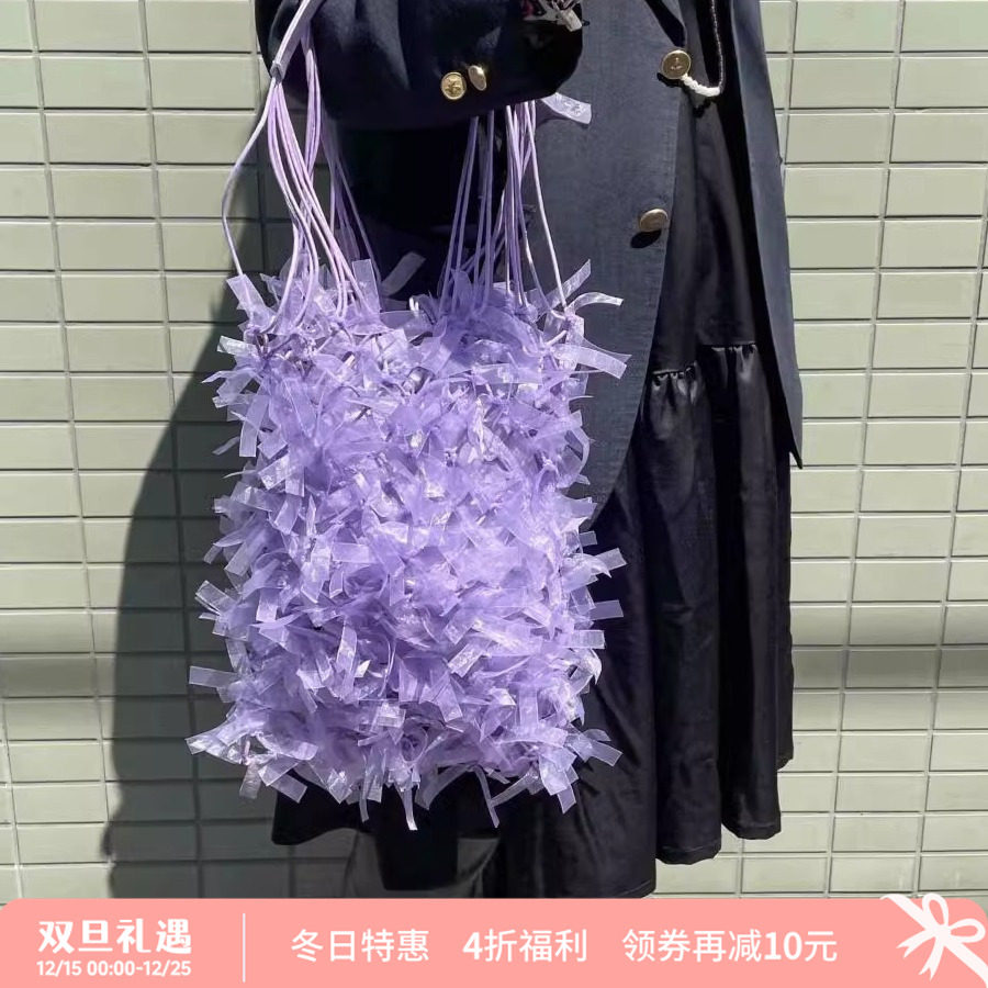 casselini网纱单肩斜挎女包