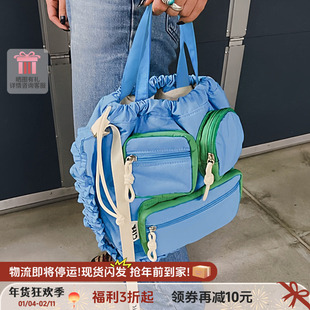 【4折福利】casselini小众口袋豆腐包运动休闲手提健身斜挎包女