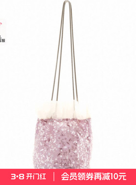 【4折福利】casselini小众感甜美人鱼包亮片水桶包女手提单肩