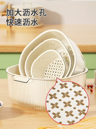 Бытовая двухслойная сливная корзина, пластиковая раковина для овощей и фруктов, кухонный фильтр для воды, разделительная корзина для овощей, корзина для фруктов и овощей, стеллаж для хранения