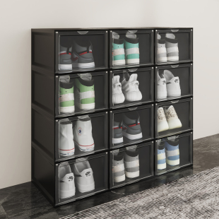 柜鞋 硬塑料鞋 墙折叠鞋 侧开展示鞋 子神器亚克力 盒收纳盒透明aj球鞋