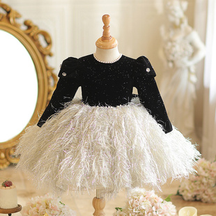 儿童高端钢琴演奏礼服公主裙女童2026新款高定主持人小提琴演出服