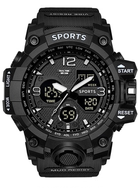 青少年电子手表男学生党初高中潮流多功能户外运动表防水闹钟夜光