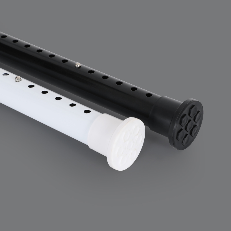 免打孔伸缩杆窗帘杆门帘杆收缩杆免钉安装杆4米超长Z加固磨砂黑