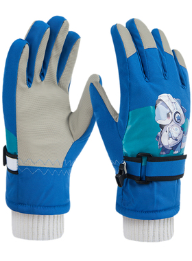 TFO 儿童滑雪手套冬季加绒加厚保暖防风防水五指手套户外运动手套