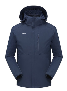 TFO 男款三合一可拆卸抓绒内胆登山服防寒防风保暖休闲御寒外套