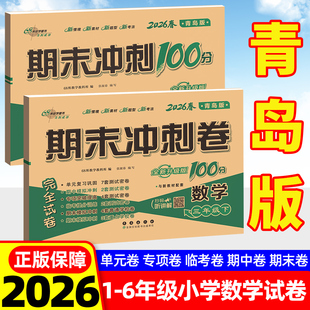 数学青岛版期末冲刺100分试卷五四制六三制一年级二三四五六年级上下册人教版全套试卷单元卷真题教材同步练习期中检测单元测试卷