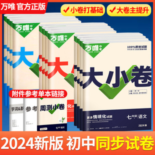 2024万唯大小卷初中七年级八九年级上册下册语文数学英语物理化学生物地理会考政治历史人教版 同步试卷期中末中考复习万维教育 单元