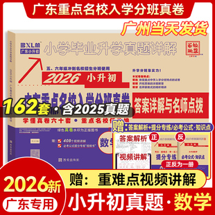 正版2026年广东重点名校入学分班真卷小升初真题卷十大名校招生摸底试卷密考考试人教版语文数学英语88套广东省广州深圳东莞佛山市