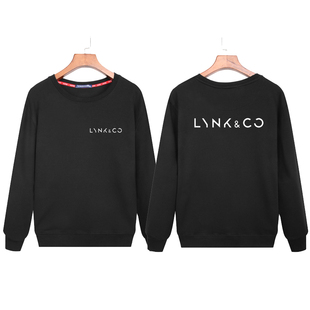 吉利领克工作服 圆领卫衣男 女汽车4s店定制车标衣服装秋冬款长袖