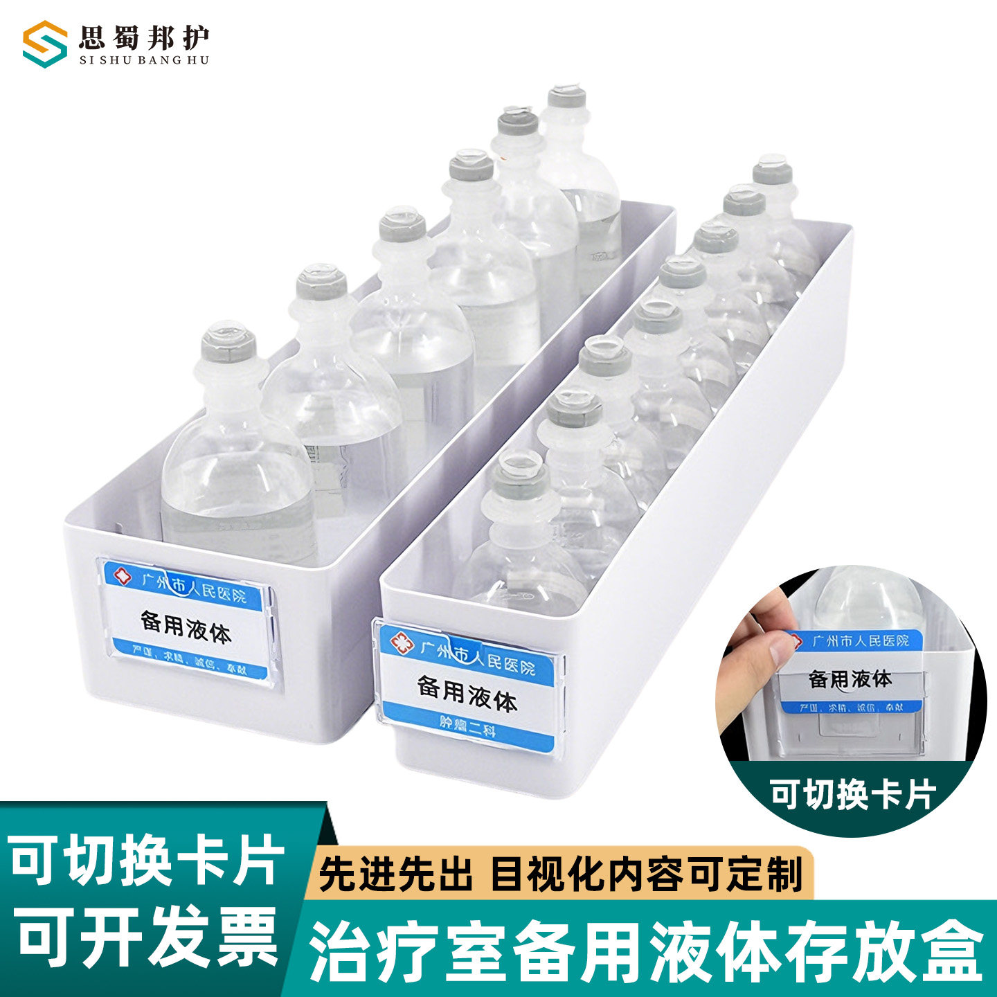 医用输液盒摆药筐备用液体存放盒治疗室分格收纳医院6S管理收纳盒