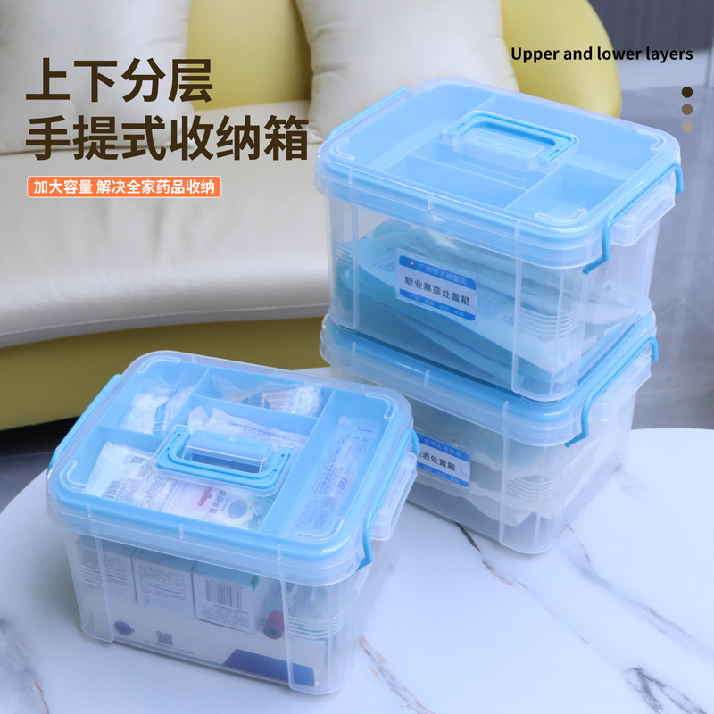 思蜀手提收纳箱储物箱透明整理箱